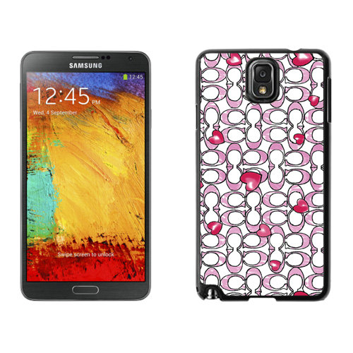 Coach Love Logo Pink Samsung Note 3 Cases DRR - Click Image to Close